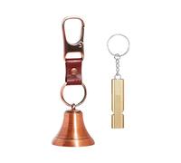 JSGHGDF Colgante ligero de advertencia de senderismo, fácil de llevar, sonido fuerte para asustar a los animales, dispositivo silbado de aleación para camping, accesorio ligero de senderismo, B, S