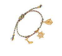 JSGHGDF Colgante trenzado ajustable inspirado en la marina con concha para mujeres y hombres, estilo de playa para día caluroso, cadena de muñeca, accesorio de playa, talla única, como se describe