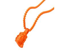 JSGHGDF Collar de cuentas redondas de acrílico con colgante de Cristo para hombre, joyería inspirada en la fe para ocasiones especiales para hombre, One Size, como se describe, como se describe