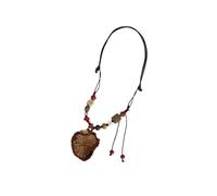 JSGHGDF Collar de madera minimalista inspirado en la cultura china, cadena de clavícula, accesorio de joyería, collar de madera