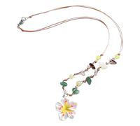 JSGHGDF Collar de resina suave con cuentas y flores, ajuste cómodo, para el cuello, joyería de resina para el estilo diario, One Size, como se describe, como se describe