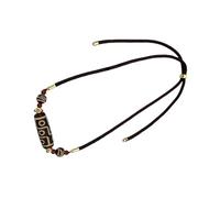 JSGHGDF Collar Tradicional Cuentas Tibetanas Dzi Handmade Nine Eye Protections Símbolo Cadena Del Cuello Para Rituales Equilibrio Energía Sabiduría Joyería Protección Energía