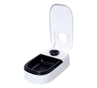 JSGHGDF Comedero temporizado con dos secciones para varios gustos, configuración rápida en momentos, apto para lavavajillas, cuencos programables para alimentos para mascotas