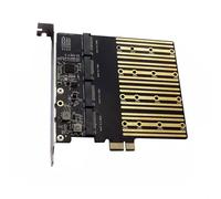 JSGHGDF Compactly PCIeX1 - Tarjeta adaptadora ASM1064 que transforma la unidad en 4 puertos para un acceso más rápido a los datos PCIe Drive Storage Extender