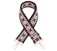 JSGHGDF Correa de hombro de 130 cm, correas étnicas, bolsa cruzada, cinturón de repuesto para mujer, bolso de mano, accesorios, 4 azul polvo
