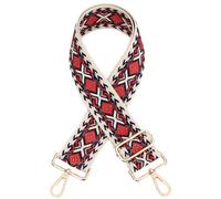 JSGHGDF Correa de hombro de 130 cm, correas étnicas, bolsa cruzada, cinturón de repuesto para mujer, bolso de mano, accesorios, 5 rojo y azul