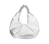 JSGHGDF Elegante bolsa de hombro con diseño de piedra de satén con cinturón modificable para fiestas de noche, uso diario, bolsa de satén flexible para incidentes formales, White, One Size