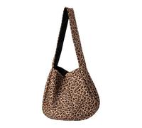 JSGHGDF Elegante bolsa de leopardo para axilas, interior espacioso, cómoda correa de hombro, perfecta para escapadas profesionales, Patrón marrón