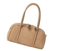 JSGHGDF Elegante bolso de mano inspirado en Corea, ligero, práctico bolso cruzado de gamuza para uso diario esencial, albaricoque