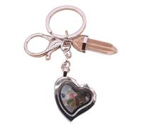 JSGHGDF Elegante llavero con marco de fotos de corazón hecho de piedra natural que ofrece múltiples colores personalizables, Colores mezclados, Talla única