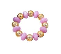 JSGHGDF Elegante pulsera de cuentas acrílicas multicolor respetuosa con la piel, ligera, joyería de mano para mujeres y hombres, pulsera versátil, One Size, como se describe
