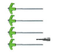 JSGHGDF Estaca de acero al carbono para tienda de campaña, estacas resistentes para tienda de campaña, anclajes hexagonales en espiral, clavos de tierra de acero al carbono