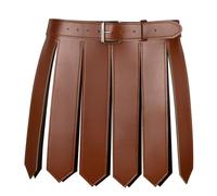 JSGHGDF Falda medieval de caballeros romanos, vikingos, pirata, cinturón de cuero, delantal, Halloween, cosplay, borlas, armaduras de cintura, gladiadores, faldas escocesas, ZS, Talla única