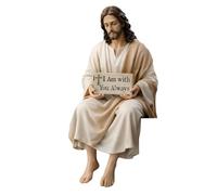 JSGHGDF Figura en miniatura religiosa sentada detallada pintada a mano para escritorio, estatua de compañía, tablero de coche, decoración del hogar, adorno de compañero de escritorio