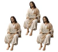 JSGHGDF Figura en miniatura religiosa sentada detallada pintada a mano para escritorio, estatua de compañía, tablero de coche, decoración del hogar, adorno de compañero de escritorio