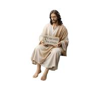 JSGHGDF Figura en miniatura religiosa sentada detallada pintada a mano para escritorio, estatua de compañía, tablero de coche, decoración del hogar, adorno de compañero de escritorio
