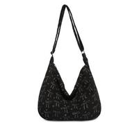 JSGHGDF French Encouraged Blossomy - Bolso de mano acanalado con cinturón modificable, multiusos, para estudiantes, plan cómodo, Black