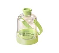 JSGHGDF Innovadora botella de agua con bandeja de hielo de silicona, perfecta para deportes, viajes, picnics, uso diario, bajo peso y durabilidad, bonita botella de agua de vidrio con bloque de