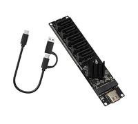 JSGHGDF Interfaces USB A y tipo C a tarjeta adaptadora SATA3.0 de 5 puertos con chip JMS580 para discos duros externos, expansor de disco duro de escritorio
