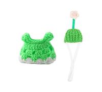 JSGHGDF Juego de 2 vestidos y sombrero de jerbo entrelazados para animales pequeños, fiestas, celebraciones, uso diario, tejido de dieciséis y cincuenta animales pequeños