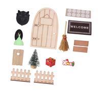 JSGHGDF Juego de decoración de casa de muñecas y gnomos en miniatura para decoración de casa de muñecas de Navidad, accesorio de escena de mesa, accesorios de casa de muñecas de Navidad en miniatura