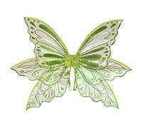 JSGHGDF Juego de disfraz de hadas con alas de mariposa, guirnalda floral, varita, orejas de elfo, Halloween, disfraz de ángel de hadas