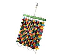 JSGHGDF Juguete masticable de madera seguro diseñado para los cuellos de anillo de Senegal Eclectus para mantener sus picos, juguete colorido Conure