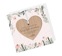 JSGHGDF Letrero conmemorativo de madera hecho a mano, grabable, adorno colgante para amigos cercanos, diseño de textura natural, E., Talla única