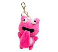 JSGHGDF Llavero con colgante de rana con forma de lengua, diseño de rana de ojos grandes, juguete magnético de atracción para cumpleaños, mochila, Red