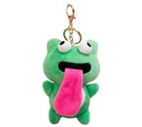 JSGHGDF Llavero con colgante de rana con forma de lengua, diseño de rana de ojos grandes, juguete magnético de atracción para cumpleaños, mochila, Green
