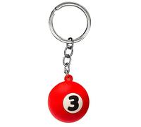 JSGHGDF Llavero creativo de simulación de billar con colgante n.º 1 a n.º 9, bolsa de billar, llavero, adorno de periféricos deportivos, regalo, 3, As detailed description