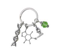 JSGHGDF Llavero de biología y química, llavero único de molécula, accesorio portátil y elegante, llavero de microscopio de ADN, a, talla única
