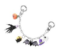 JSGHGDF Llavero de calabaza estética, colgante de calavera fantasma, bolsa para mujer, bolso, mochila, decoración de coche, accesorios, b