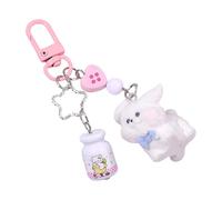 JSGHGDF Llavero de perro flocado con dijes de coche, accesorios para bolso, mochila, decoración del día de San Valentín, regalos estéticos, a