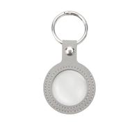 JSGHGDF Llavero de piel sintética transportable para bolsas de acceso, mochilas y accesorios, aro de código de monedas de aniversario, gris