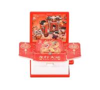 JSGHGDF Llavero plegable 3D con diseño de libro emergente para niños, rompecabezas de ciencia, novedad, mini dinosaurio, llavero, bolsa, decoración, mano para niños, Dragon Luck, talla única