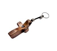 JSGHGDF Llavero único de cruces de madera de nogal, resistente cruces de madera de nogal, decoración de llaves, versátil religioso para amigos, R, M