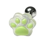 JSGHGDF Lovely Cats Paw Dog - Piercing para lengua de perro, acero de grado aeroespacial, joyería corporal, multicolor, ligero, accesorio de moda, diseño único, pinchos de lengua de animales, 14mm