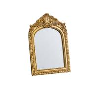 JSGHGDF Marco decorativo de flores talladas arqueadas en resina para espacios de vida, espejo arqueado antiguo, moderno, cubierta para el hogar