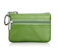 JSGHGDF Monedero individual de piel auténtica para tarjetas de visita, tarjetas postales, almacenamiento de notas para el día del padre, regalos del día de, Green