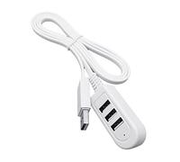 JSGHGDF Multifunción de alta velocidad 3 puertos USB Hub 3A USB divisor cargador convertidor extensión línea expansión computadora portátil