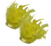 JSGHGDF Muñequera medieval de plumas para niñas, elástica, para tomar fotos, camisa, decorativa, pulsera de plumas femeninas, amarillo, As detailed discription