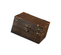 JSGHGDF Mysterious Organizers - Cofre pirata de madera resistente con diseños de rompecabezas, accesorio para decoración nostálgica del hogar y la oficina, contraseñas seguras