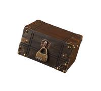 JSGHGDF Mysterious Organizers - Cofre pirata de madera resistente con diseños de rompecabezas, accesorio para decoración nostálgica del hogar y la oficina, contraseñas seguras