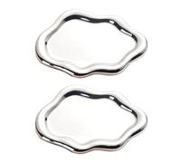 JSGHGDF Paquete de 2 platos de cerámica perfectos para aplicaciones de decoración creativa y fotografía de influencers con variedad de colores, plato portátil de diseño único