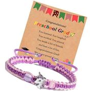JSGHGDF Paquete de 2 pulseras de la amistad con diseño de caballo mítico, joyería de cordón trenzado modificable, con tarjeta de mensaje inspirador, criatura misteriosa, par de pulseras, One Size