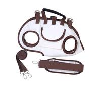 JSGHGDF Paquete de viaje para perros con múltiples métodos de transporte, clip de seguridad para espacio ventilado, razas pequeñas, color blanco, paquete de viaje denso para perros