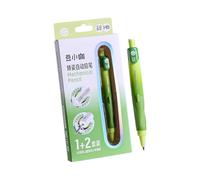 JSGHGDF Portaminas integrado sacapuntas borrador agarre ergonómico escritura automática con caja de recambios de 2 mm para niños automático