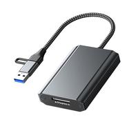 JSGHGDF Portátil CFe tipo B/TypeA/lector de tarjetas USB C y puerto USB A, velocidades de 10 Gbps, funda de aluminio para fotógrafos, editores de vídeo, lector de fotos y vídeo