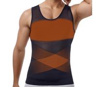 JSGHGDF Práctica mezcla de nailon para hombre, compresiones, resistente al desgaste, sin costuras, moldeadora para uso físico intensivo, ropa interior moldeadora, Negro, M